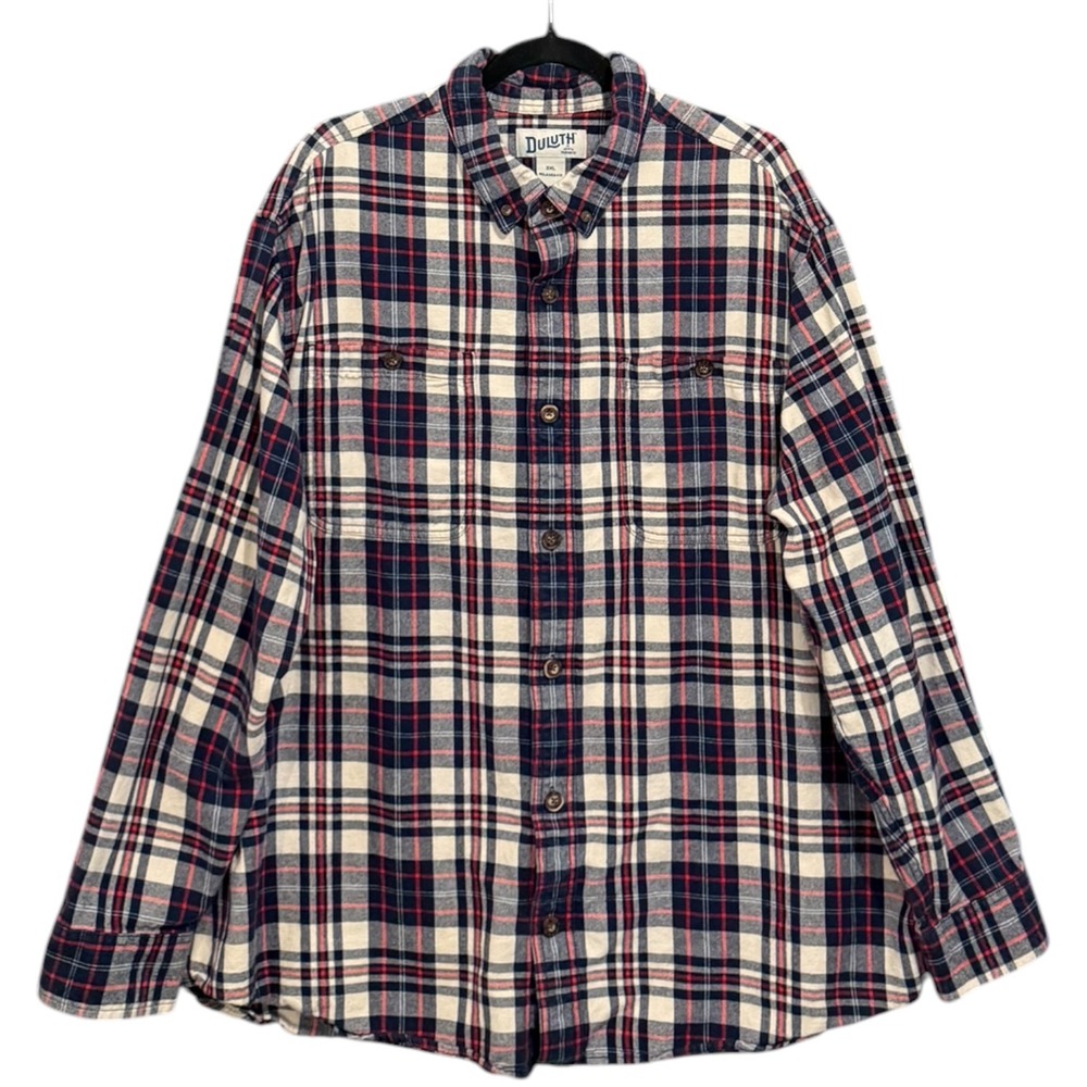 Duluth Trading Co. Men's Normcore Free Swingin' Flannel Shirt Plaid Size XXL